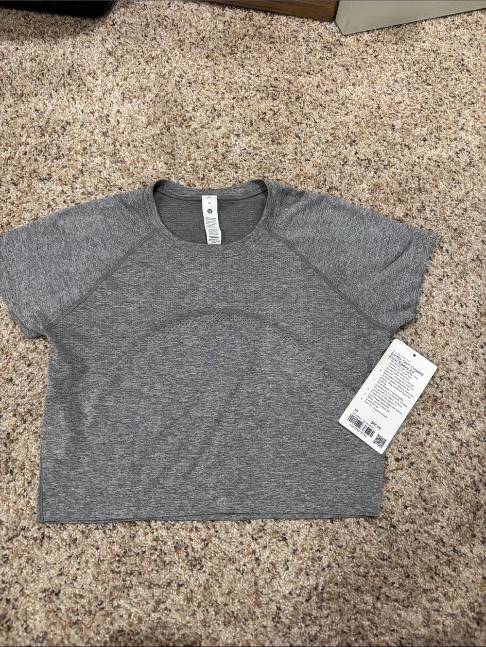 lululemon athletica Gray Short Sleeve Performance Tee